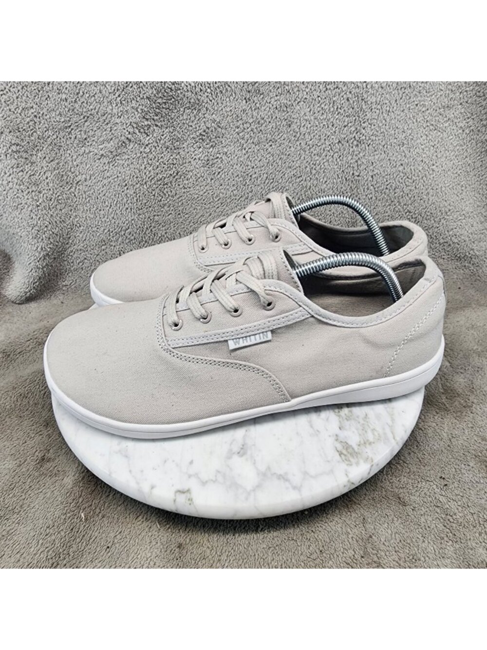 Whitin Shoes Mens Size EU 44 US 11 Wide Gray Anatomical Toe Canvas Sneakers